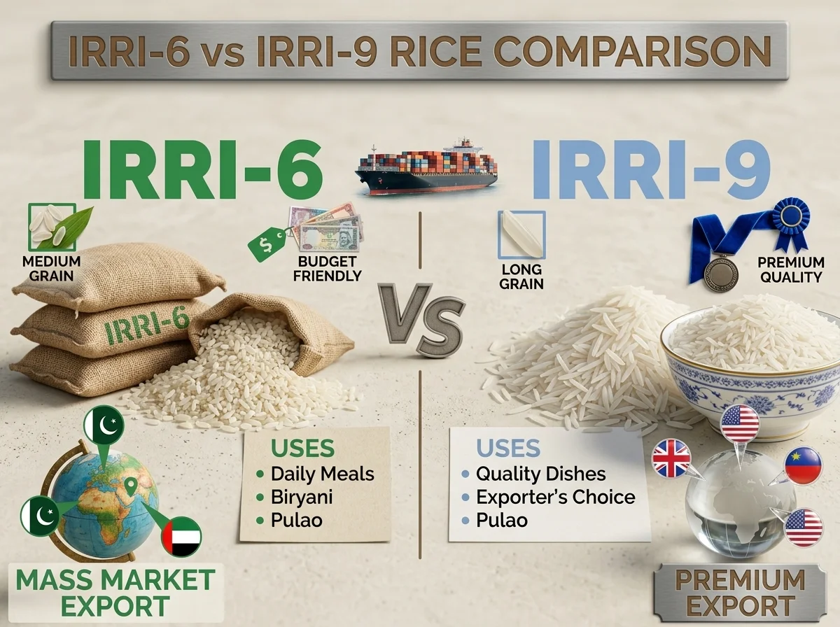 IRRI-6 vs IRRI-9 Rice: Differences, Uses and Export Markets