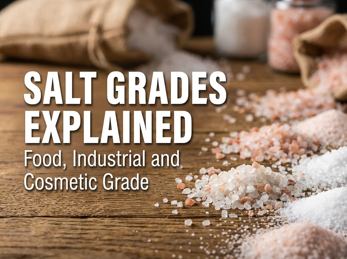 Salt Grades Explained: Food, Industrial and Cosmetic Grade